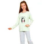 Cornette Dívčí dlouhé pyžamo Christina 10009 140 Žlutá