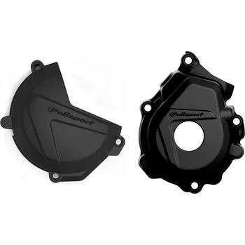 Ochranné kryty spojky a zapalování POLISPORT černé KTM SX-F 250 2016-2021