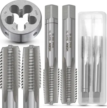 Závitořezný nástroj Závitníky M14 ruční 2ks M14x2 + Závitové očko sada