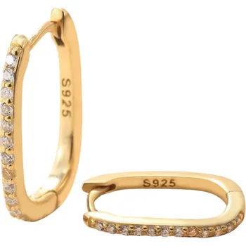 Náušnice Pozlacené náušnice KELLY Oval Ag 925/1000