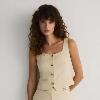 Dámské oblečení Reserved - Kostýmková vesta - krémová - YS848-01X - YS848-01X-L