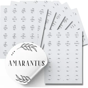 Samolepící etiketa Nálepky na kořenky 216 ks na etikety sklenice