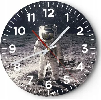 Hodiny Kuchyňské nástěnné hodiny 30x30 Abstrakce Moderní skleněné hodiny Tiché