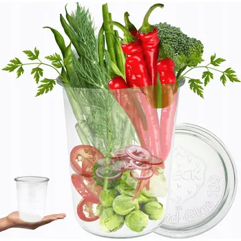 Sklenice Zavařovací Sklenice Weck 850ml na zavařovací sklenice nádoba s víčkem, forma na pečení 1 Ks