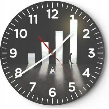 Hodiny Kuchyňské nástěnné hodiny 30x30 Moderní skleněné hodiny do obýváku Tiché