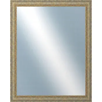 Zrcadlo DANTIK - Zrcadlo v rámu 80x100 | ZVRATNÁ bílozlatá plast