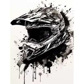 Diamantové malování Diamantové malování - Motokrosová přilba