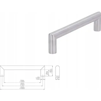Nábytkové kování Nábytková úchytka SIRO 1406-140N1 nerezová ocel kartáčovaná