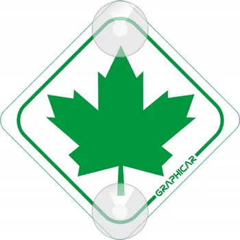 autokoberec Zelená reflexní nálepka lístek s přísavkami