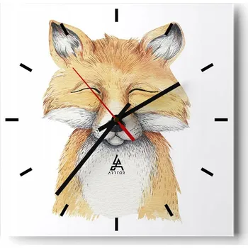 Hodiny Velké nástěnné hodiny 40x40 cm pro děti - Skleněné a tiché