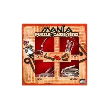 Puzzle Łamigłówki metalowe 4 szt Puzzle mania czerwony G3