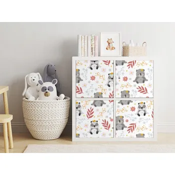 Fototapeta Nálepka IKEA KALLAX Roztomilí medvídci panda a koala