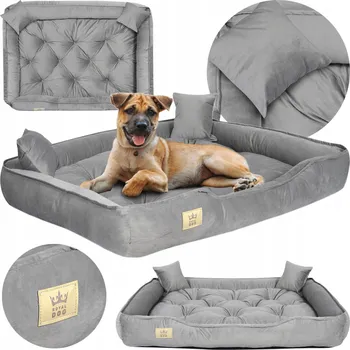 Pelíšek pro psa PELÍŠEK PRO PSA VELUROVÝ 115X95 CM PRESTIŽNÍ ŠEDÝ