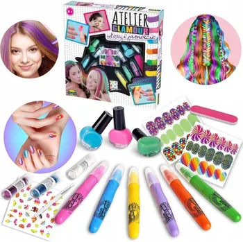 dětské šminky a malovátka XL SADA NA LÍČENÍ, KOSMETIKA NA NEHTY A VLASY