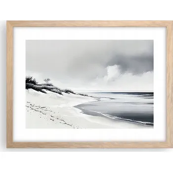 Obraz Obraz plakát v rámu světlý dub do obýváku 40x30 duny foto plakáty na zeď