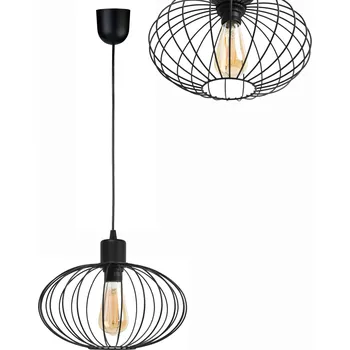 Závěsné svítidlo lustr stropní loft drátěné Elipsa 35cm na žárovku E27