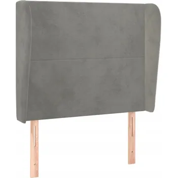 Čelo postele Uszak Samet Světle šedá 83x23x128 cm