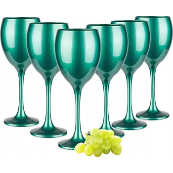 Sklenice Skleničky na červené víno Glasmark zelené 300ml 6 ks