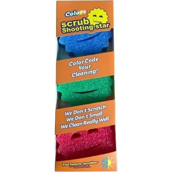 Houbička HOUBIČKA Scrub Daddy Colors Srub Shooting Star 3dílná sada MAGICKÁ HOUBIČKA