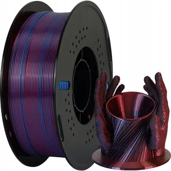 Filament Dvoubarevný filament Červená Modrá PLA 1,75mm Kingroon 1kg pro 3D tisk
