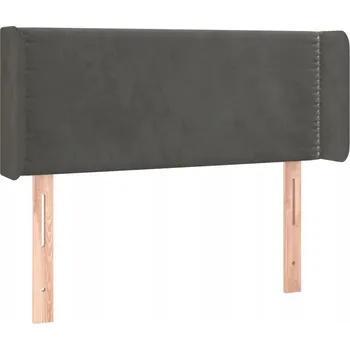 Čelo postele sametové 93x16x78/88 cm tmavě šedé