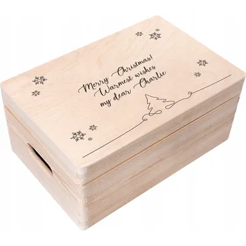 Dárková krabička Vánoční Krabička s personalizovaným dárek přáním k Vánocům 30x20