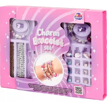 kreativní sada Velká SADA NA VÝROBU NÁRAMKŮ / včetně 3 hotových náramky, prstenů