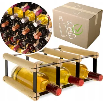 Stojan na víno Stojan na víno RW-8 3x1 regál na 3 lahve vína