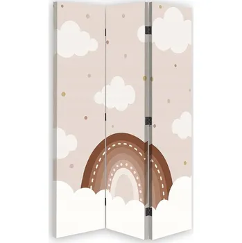 Paraván Paraván oboustranný korkový, Obláčky nad duhou 110x170
