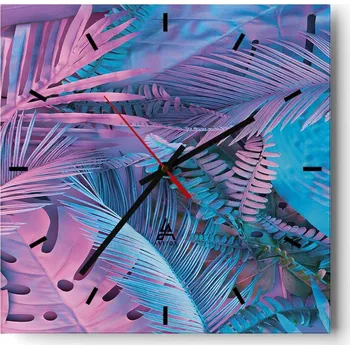 Hodiny Velké nástěnné hodiny 40x40 Abstrakce Skleněné tiché hodiny