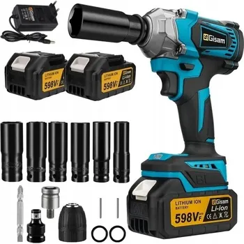 Rázový utahovák Gisam 1200 Nm 20 V s přídavnou baterií