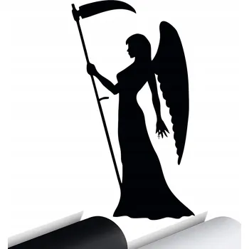 Samolepicí dekorace na vozidlo NÁLEPKA na auto ANDĚL SMRTI KŘÍDLA 8x15 cm