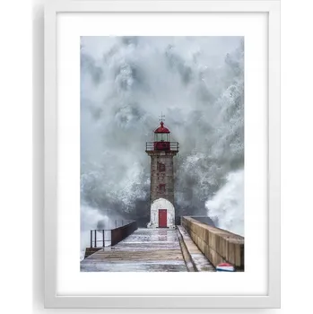 Obraz Obraz plakát v bílém rámu do obýváku 30x40 lucerna foto plakáty na zeď