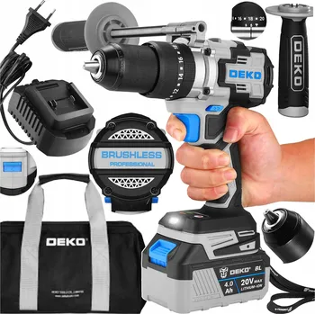 Aku Šroubovák DEKO 20 V bezkartáčový 120 Nm, kufr součástí balení