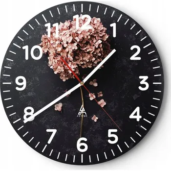 Hodiny Kuchyňské nástěnné hodiny 30x30 Květina Moderní skleněné hodiny do obýváku Tiché