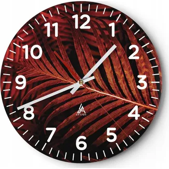 Hodiny Nástěnné hodiny do obýváku 40x40 Abstrakce Kulatý Skleněné hodiny Loft Tiché