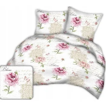 Povlečení Krepové povlečení 160x200 vzor růžové pivoňky