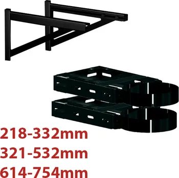 Komín Komíny CZ Příplatek za delší upevnění černý ø150 - vzdálenost zvolíte v detailu délka: 321-532mm