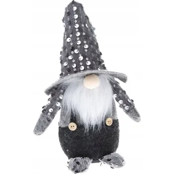 Vánoce Vánoční Skřítek Šedý Figurka Dekorace