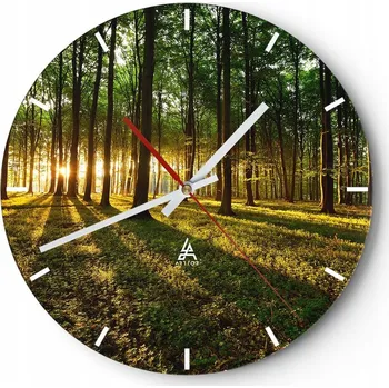 Hodiny Velké nástěnné hodiny 40x40 Krajina Skleněné hodiny Kulatý Tiché