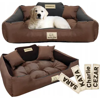 Pelíšek pro psa KingDog psí kotec hnědá 115 cm x 95 cm