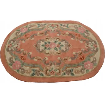 Koberec Vlněný koberec Aubusson 120x180 ovál broskvový