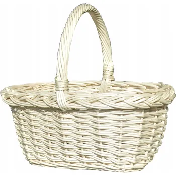 Nákupní košík Proutěný KOŠÍK košíček NA Velikonoce VAJÍČKA BONBÓNY OVOCE béžový/krémový