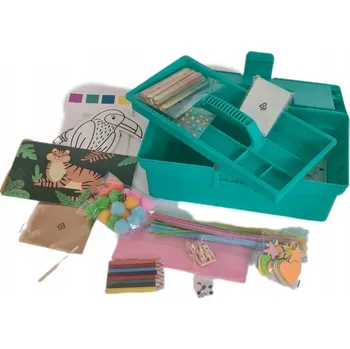 kreativní sada Kreativní sada V KRABIČCE, pro děti - ZVÍŘATA Z DŽUNGLE - QR kód