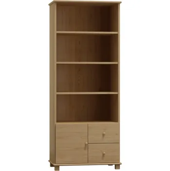 Knihovna Nabytek-dreveny.cz Dřevěná knihovna MB 97 borovice masiv 80x190x42 cm Barevné provedení: Přírodní lakovaná