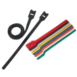 HLT2I-X2 Suchý zip s očkem pro svazkování kabelů, 203x12,7mm, červený, bal. 10 kusů