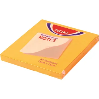 Bloček MEMO 75x75 oranžový