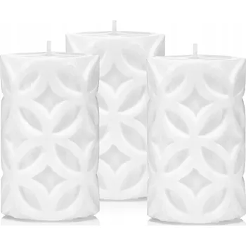 Svíčka Dekorativní parafinová svíčka bez vůně Drobo 3 ks