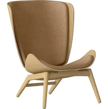 Křeslo Umage Dubové křeslo The Reader s hnědým čalouněním