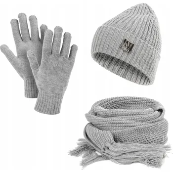 Čepice Heyo sada: čepice, rukavice, šála, univerzální velikost, šedá